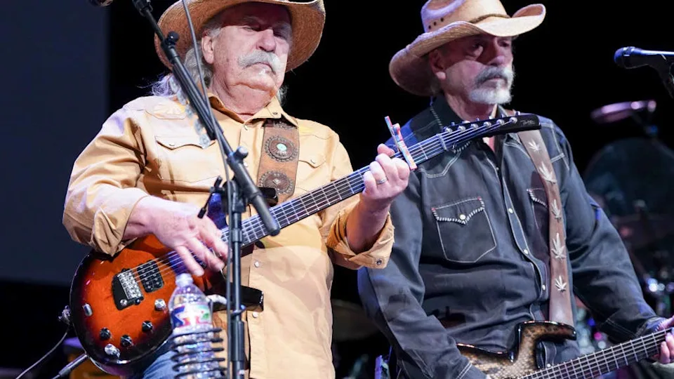 The Bellamy Brothers performing on tour